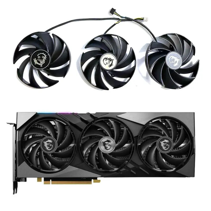 ใหม่ 87 มม.4PIN PLD09210B12HH RTX 4060 4070 พัดลม GPU สําหรับ MSI GeForce RTX 4060 4060TI 4070 4070T