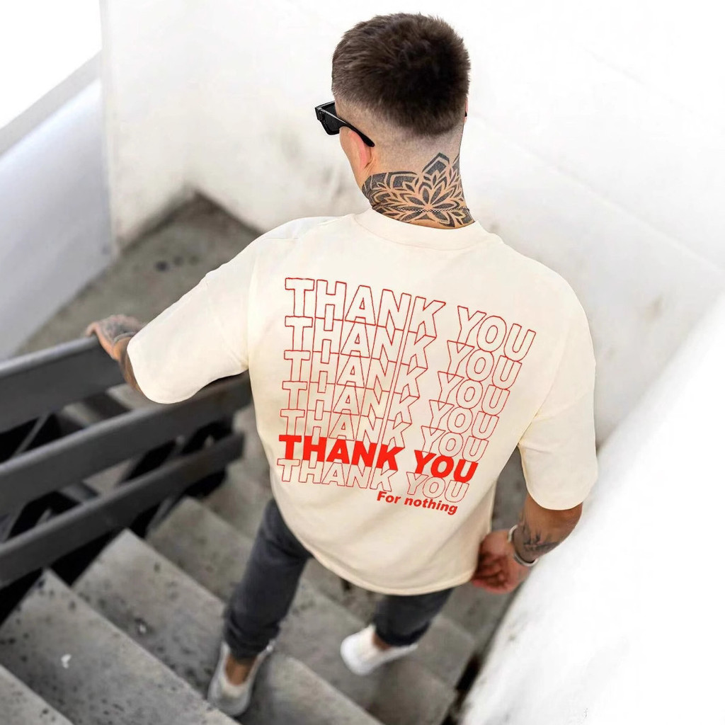 COD Thank You For Nothing Letter Graphic Print Man T-Shirts High R1R0