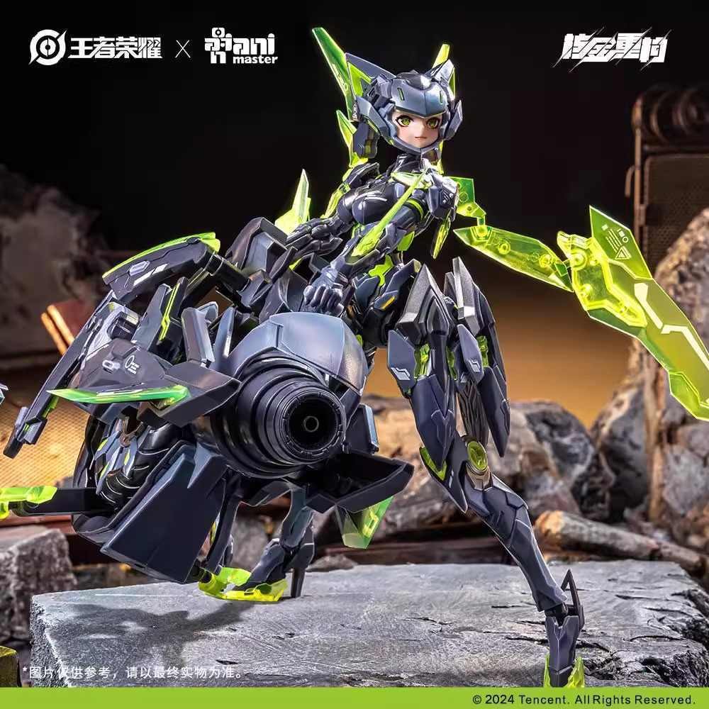 [สต๊อกพร้อมจัดส่งที่รวดเร็ว] ของแท้ King Glory Nuclear Gold Destruction Sun Shangxiang Doomsday Mecha เครื่องประดับทํามือรุ่นประกอบที่สามารถเคลื่อนย้าย 17 ซม.