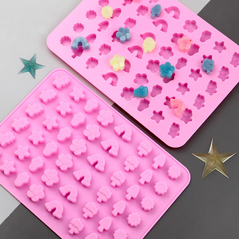 แม่พิมพ์ขนมเหนียวซิลิโคนไม่ติดสําหรับ Candy Gummy Chocolate Wax Melts