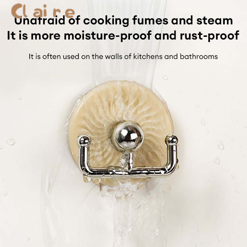 COD ตะขอถ้วยดูด ฮุกไม่ที่รักรอยไม่ต้องเจาะรู ใช้ได้ที่ครัว&ห้องน้ำ ขแขวนเสื้อหมวกบนผนัง โดปามีนสไตล์ ใช้ง่ายง่าย Claire - รูปที่ 3