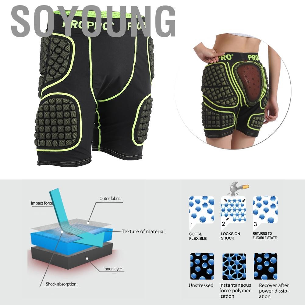 Soyoung ถั่วเหลือง-th propro unisex กางเกงสะโพกป้องกันการล่มสลายได้สำหรับการเล่นสกี