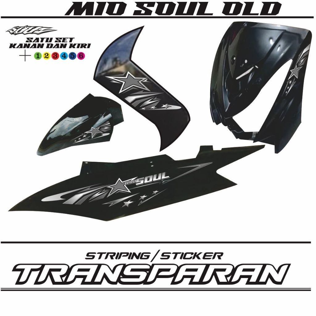สติ๊กเกอร์ UV TRANSPARENT สติ๊กเกอร์ MOTIF MIO SOUL OLD 115 / MIO SOUL คาร์บอนสติ๊กเกอร์ TRANSPARENT