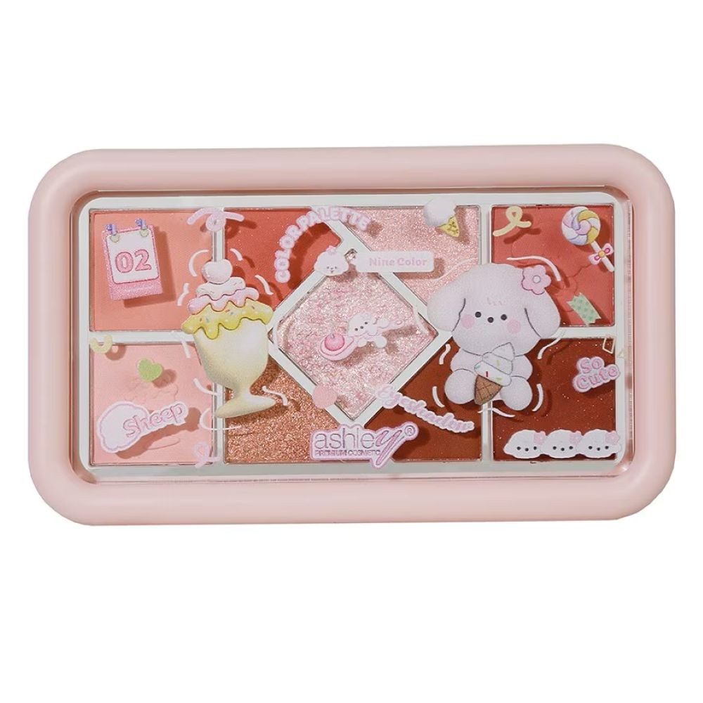 ASHLEY A 426 ASHLEY 9 COLORS EYESHADOW No.02 8.4g อายแชโดว์ 9 เฉดสีโทนธรรมชาติ สีสวยชัด ติดทนนาน