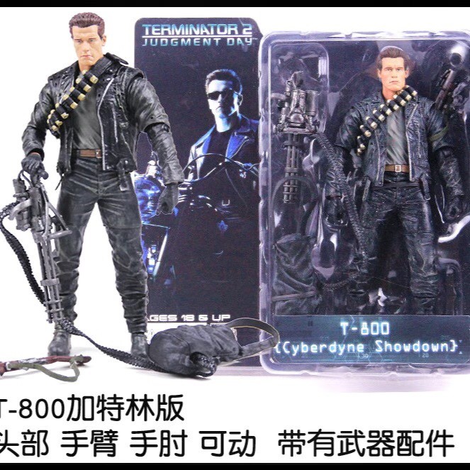 NECA23 cm Terminator 2 T800 Schwarzinger Action Figure รูป
