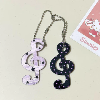Elegant Creative Music Note พวงกุญแจศิลปะอะคริลิคจี้เพลงคุณภาพสูงที่ไม่ซ้ํากันสําหรับของขวัญกระเป๋าเป้สะพายหลังสวมใส่ทุกวัน