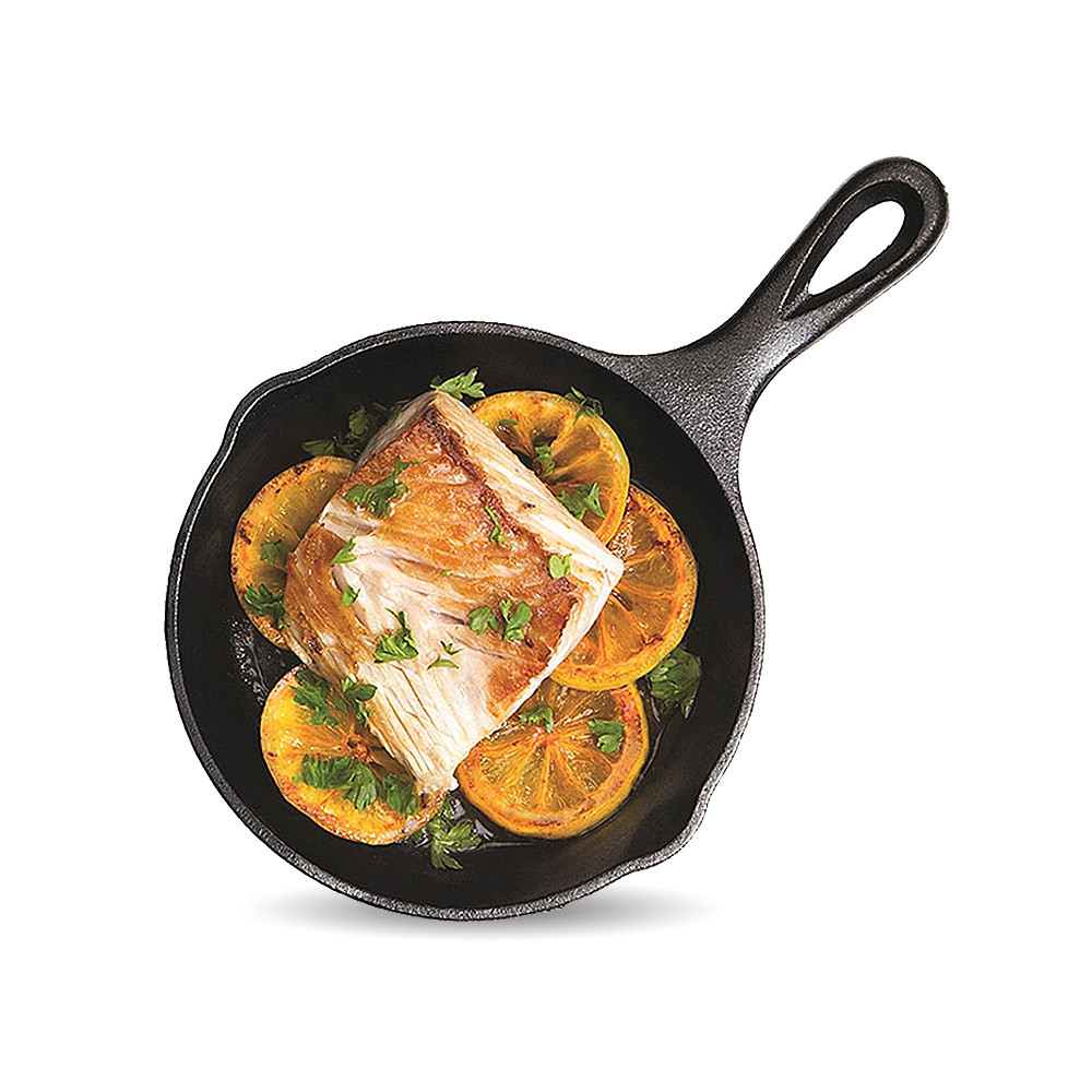 Lodge Lodge US นําเข้ากระทะเหล็กหล่อกระทะไม่เคลือบครัวเรือนไม่ติดกระทะ23ซม