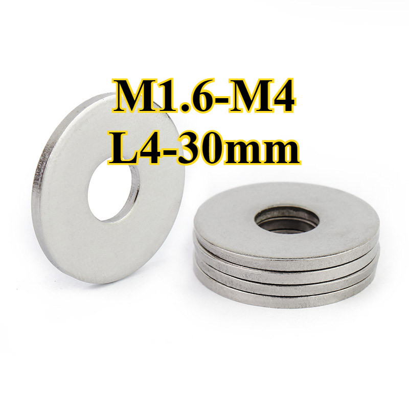 แหวนอีแปะ แหวนรอง น็อตสกรู สแตนเลส 304 / Flat Washer 304 SS M1.6/M2/M2.5/M3/M4 (YDD-LD-TH1)