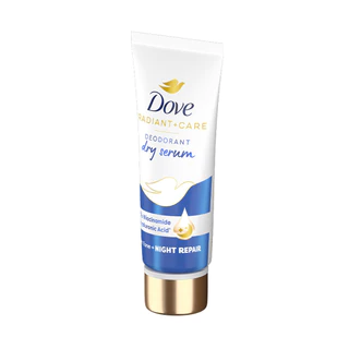Dove โดฟ เรเดียนท์ แคร์ ดีโอโดแรนท์ ดราย เซรั่ม 3ไนอาซินาไมด์ X4 ไฮยาลูรอนิค แอซิด 40 มล.