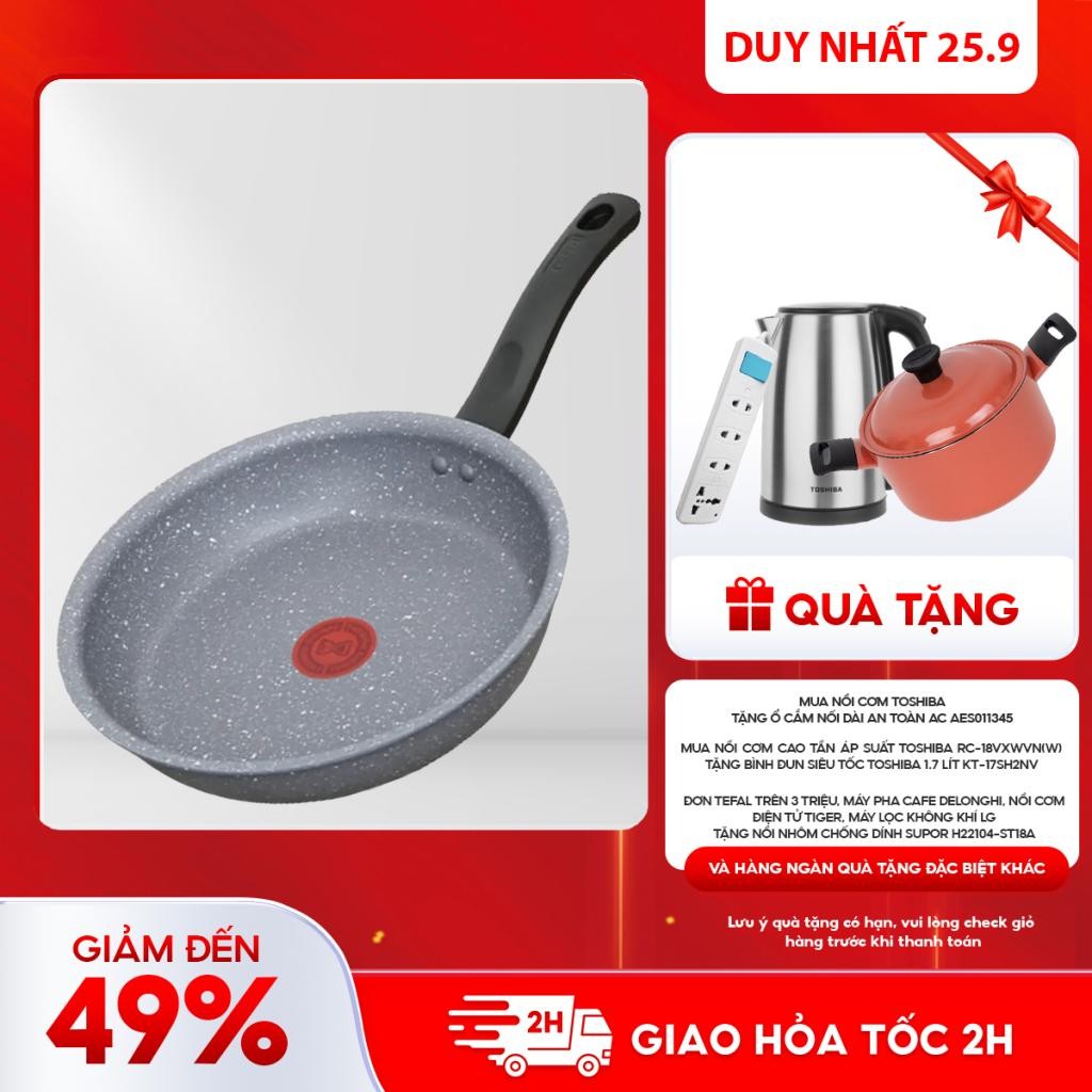 Tefal กระทะไม่ติดเพื่อสุขภาพ 24ซม. (G1340495)/ 28ซม. (G1340695) - กระทะทอดสามารถใช้สําหรับเตาแม่เหล็