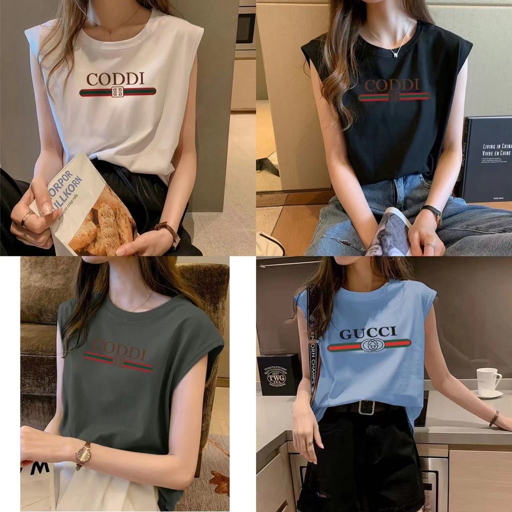 (พร้อมส่ง) Fashion Dress SHOP เสื้อยืดแขนกุดเอาใจสาวเท่เปรี้ยวเก๋ไม่เหมือนใครสาว ๆ สายลุยต้องจัด
