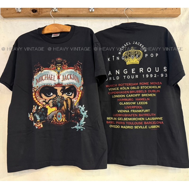 MICHAEL JACKSON DANGEROUS WORLD TOUR 1992-93 Cotton SOFT เสื้อวินเทจ เสื้อทัวร์ heavy vintage shirt