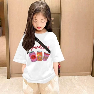 จัดส่งอย่างรวดเร็วและจัดส่งในประเทศไทยเสื้อเด็กผู้หญิงแฟชั่นน่ารักสไตล์เกาหลีรุ่นใหม่สําหรับเด็ก เสื้อยืดเด็ก