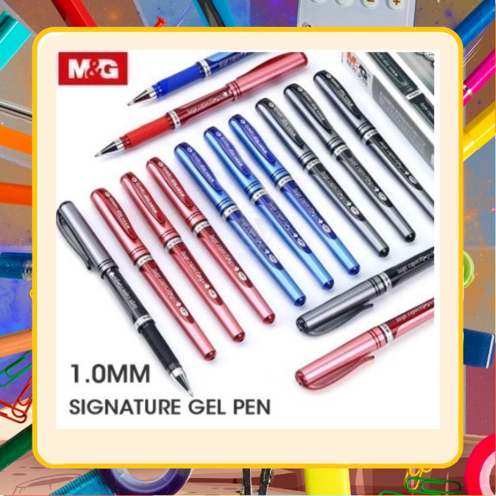 (ถูกสุดใน Shopee) ปากกาเจลแบบปอก 1.0 mm. รุ่น Large Capacity จาก M&G และไส้ปากกา Refill