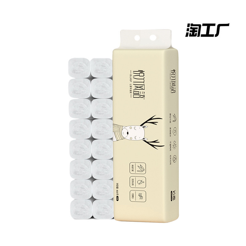 Yuezhu Fengyu 16 ม้วน 800 กรัมกระดาษม้วน Coreless