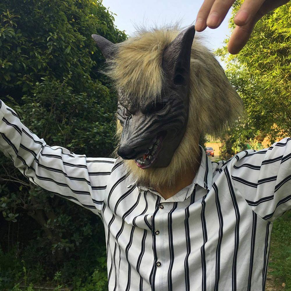 Halloween wolf head wolf gloves animal headgear mask fancy dress party funny mask
