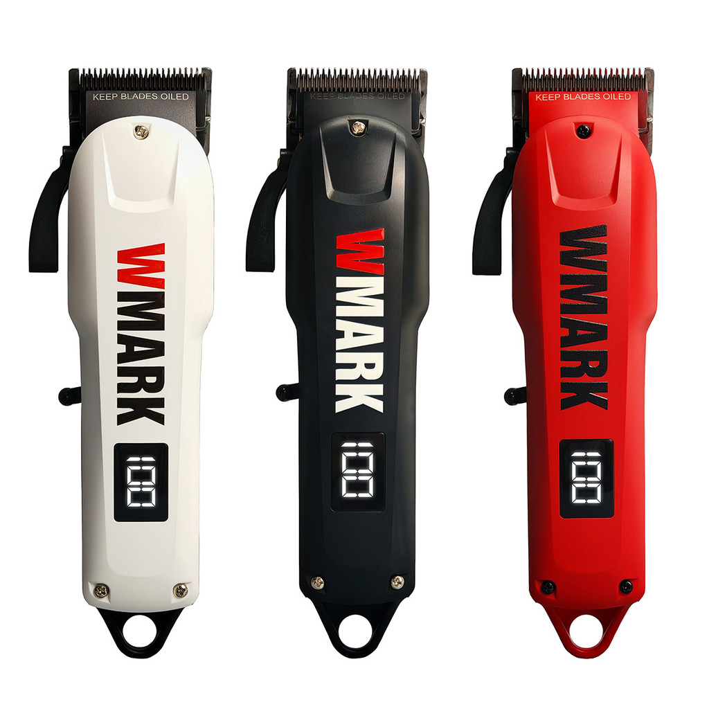 ใหม่ WMARK Professional Hair Clippers 7500RPM ไฟฟ้า FADE ใบมีดผม Trimmer ร้านเสริมสวยตัดผม Trimmer ส