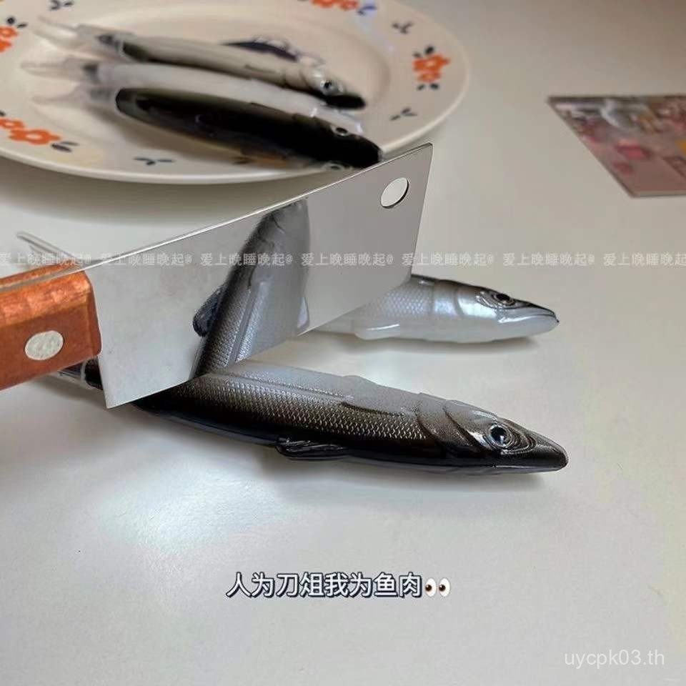 ราคาต่ํา Im Fish TT--Prayer!สร้างสรรค์ตลกจําลองปลาเค็มปากกาลูกลื่นปากกาเจลสีดําอินนักเรียนเครื่องเขี