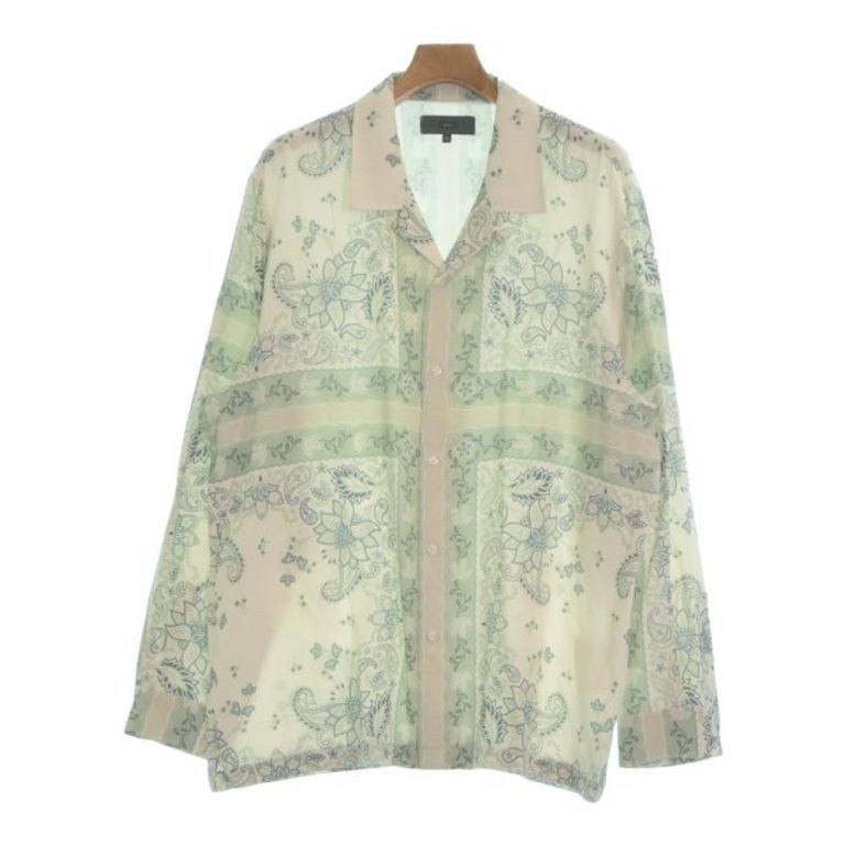 KITH Shirt White overall pattern green Direct from Japan Secondhand