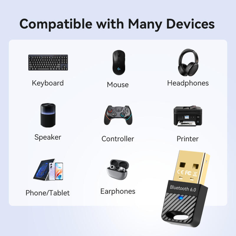 HdoorLink Bluetooth 6.0 อะแดปเตอร์เครื่องส่งสัญญาณเสียงไร้สาย USB Dongle สําหรับรถยนต์หูฟังลําโพง Windows 8.1/10/11 ไดร์เวอร์ฟรี ราคา ถูกที่สุด ดีลบีเคเค แกลเลอรีภาพที่ 4
