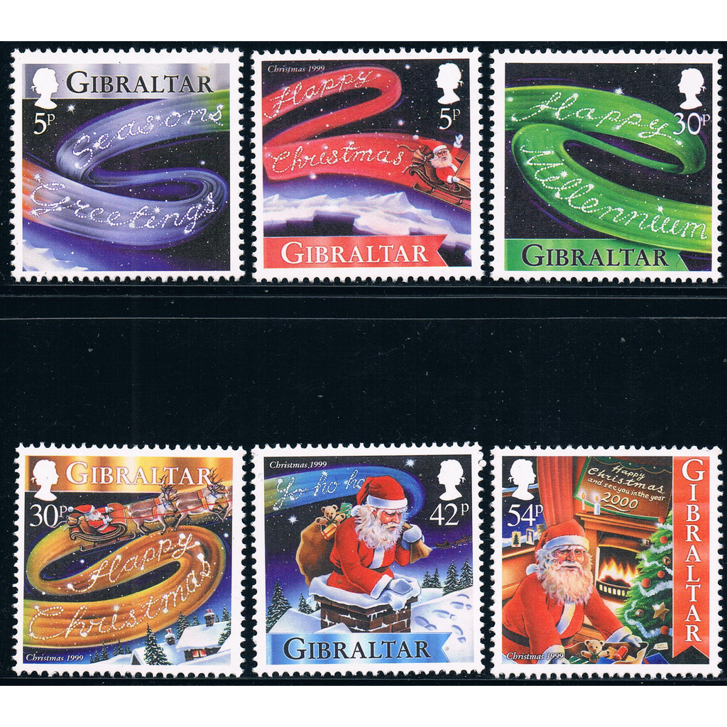 กิกะไบต์4850 กิกะไบต์4850 กิ๊บรดา 1999 คริสต์มาส 6 แสตมป์ต่างประเทศใหม่เอี่ยม