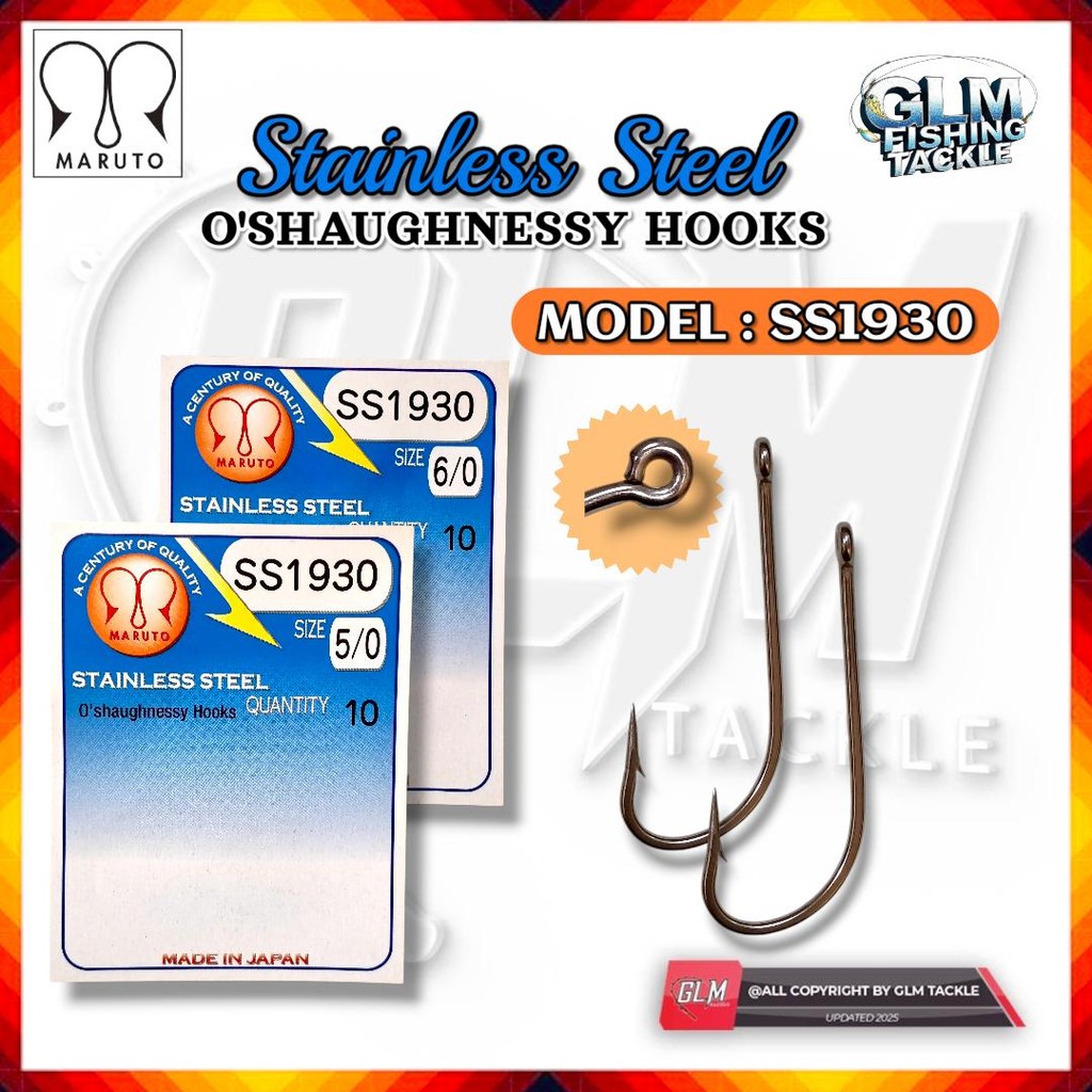 MARUTO SS1930 ตะขอสแตนเลส OSHAUGHNESS สําหรับการตกปลา
