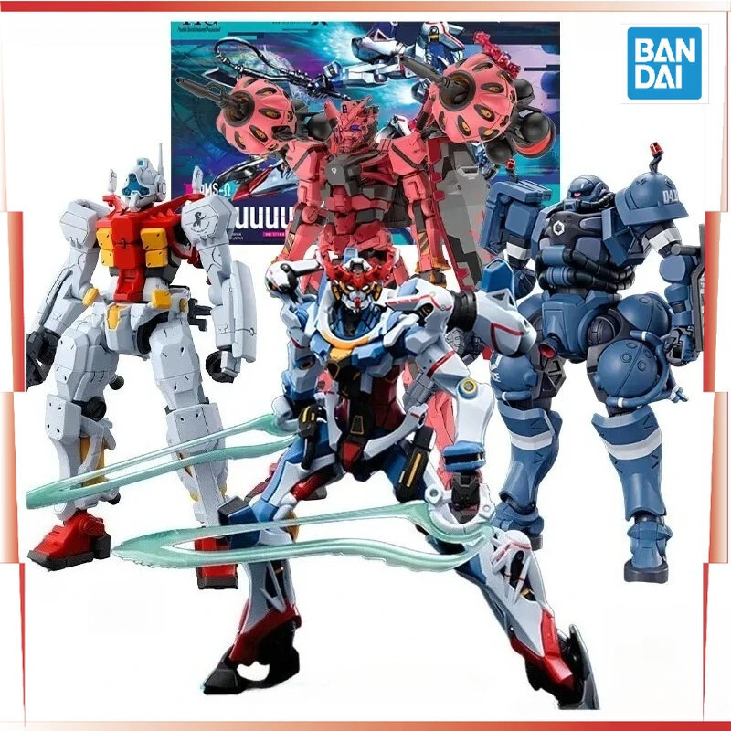 Bandai Original GUNDAM HG MSGG RED GUNDAM GQuuux POLICE ZAKU 1/144 อะนิเมะ Action Figure ประกอบของเล