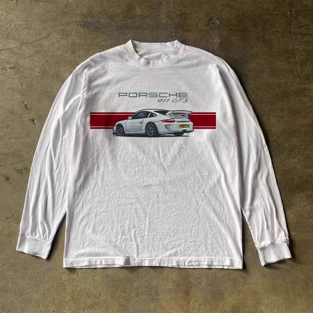 2025 NEW 2025 Japanese Style Trendy Harajuku Lazy Temperament 260g Pure Cotton Long Sleeve Artistic 