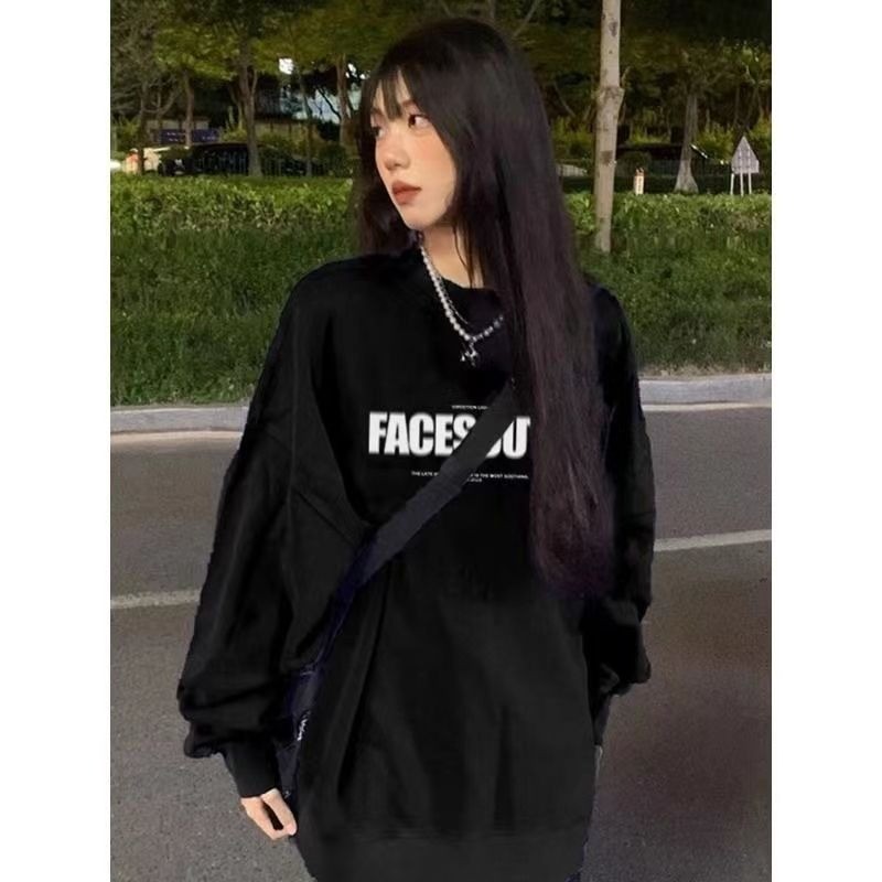 COD 2025 Trendy Lazy Fashion Ins Style Salona 210g Cuffed Long Sleeve Versatile New Artistic Trend H