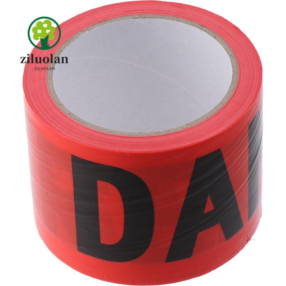 ZILUOLAN Caution Barrier Tape, 7.5cm*100M Roll Red Danger Tape, Widely used Non-Adhesive Safety Warn