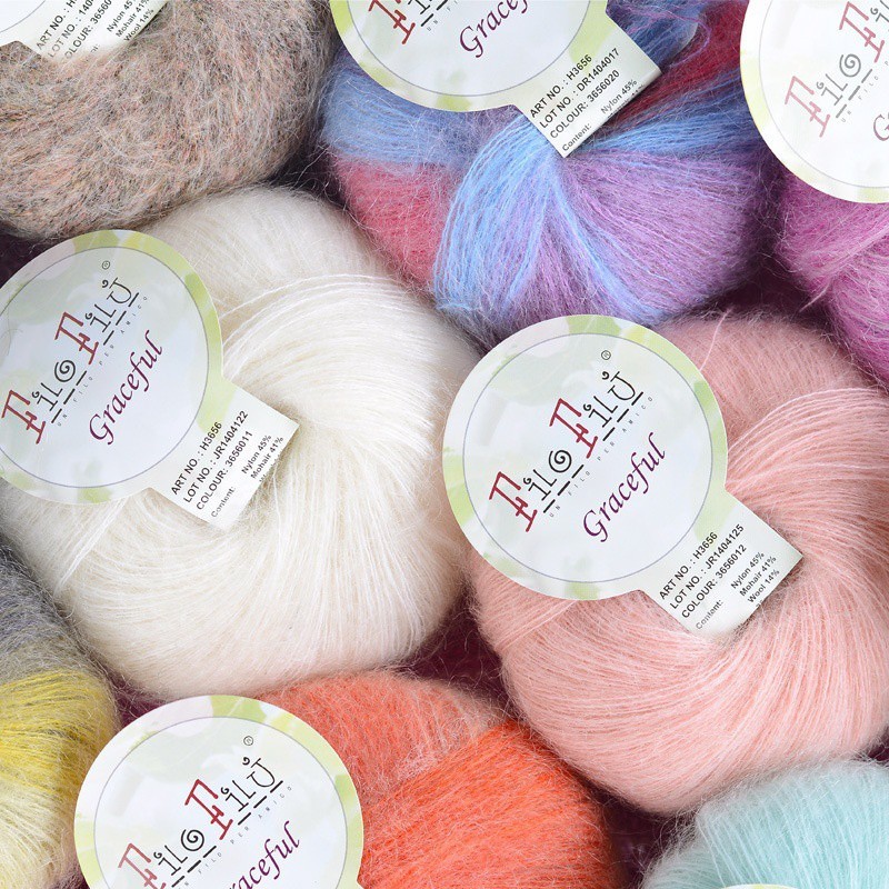 Kids Soft Yarn Wool Mohair 25g ถักขนสัตว์