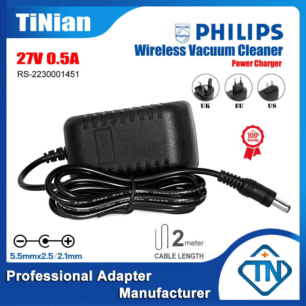 27V 26.5V 500mA 0.5A AC/DC Adapter Power Charger สําหรับ PHILIPS K7 K8 X7 X8 V10 V20 V30 Pro MAX 22.