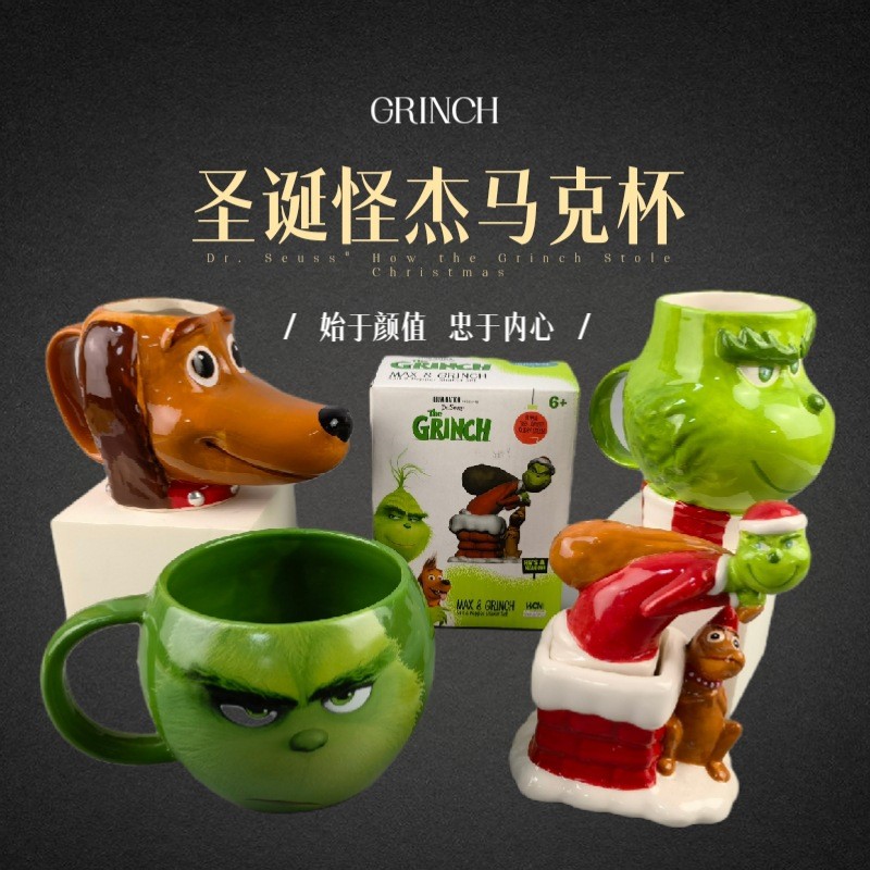 Grinch คริสต์มาสของขวัญ grinch grinch คริสต์มาสของขวัญ grinch แก้วเซรามิค grinch ถ้วยกาแฟ grinch ถ้ว