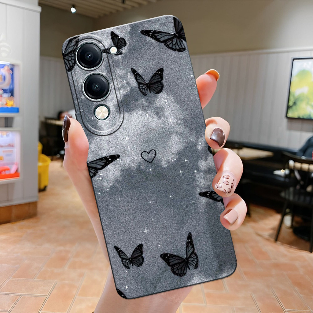 VIVO Y04/Y04s/Y29s/Y19s GT Softcase - เคสแฟชั่นผีเสื้อ - VIVO Y04/Y04s/Y29s/Y19s GT Case - Pro Camer