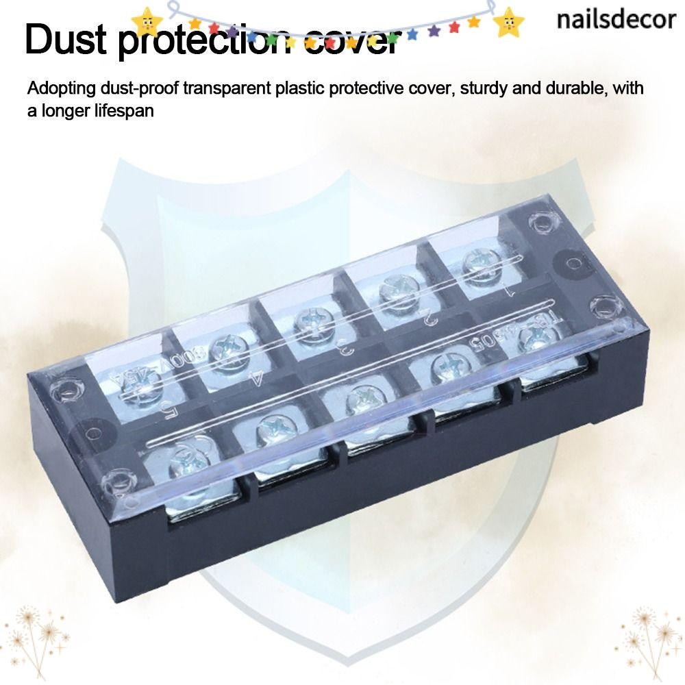 NAILSDECOR Strip Block Terminal, พร้อมสกรู Dual Row Terminal Block, Terminal Block Connector ขั้วต่อ