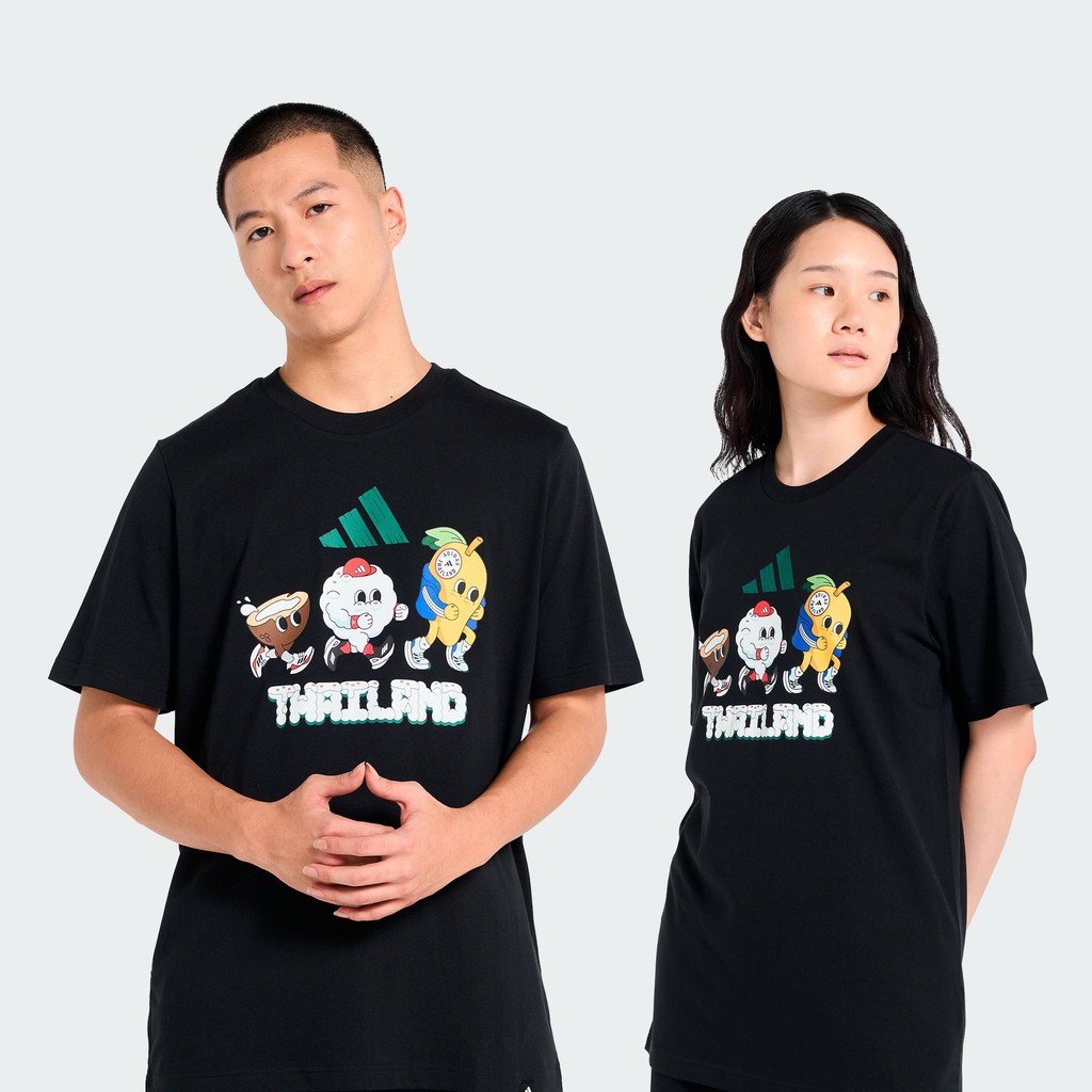 adidas ไลฟ์สไตล์ เสื้อกราฟฟิกข้าวเหนียวมะม่วง Unisex สีดำ KG5023