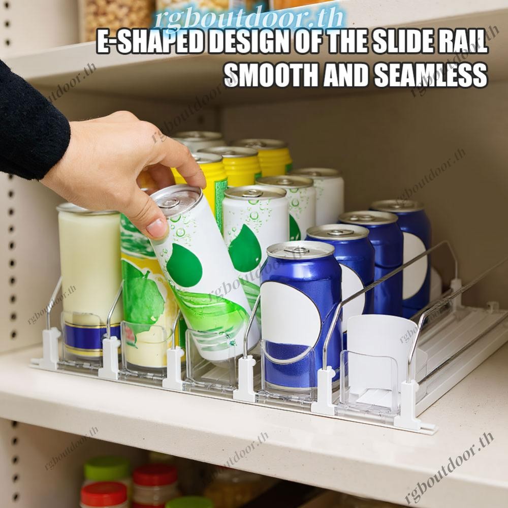 🚚จัดส่งในกรุงเทพฯ🚚ชั้นวางเครื่องดื่มโซดากระป๋องขวด Pusher สําหรับตู้เย็น (สีขาว 310 มม. 3 ชุด)[rgboutdoor.th] - รูปที่ 2