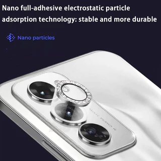 ฝาครอบกล้อง OPPO Reno 12 5G แวววาวเหมือนเพชร ฟิล์มป้องกันเลนส์ OPPO Reno 12 Pro 5G กระจกฟิล์มกล้องกลิตเตอร์ ฝาครอบเลนส์กล้องด้านหลังโลหะ