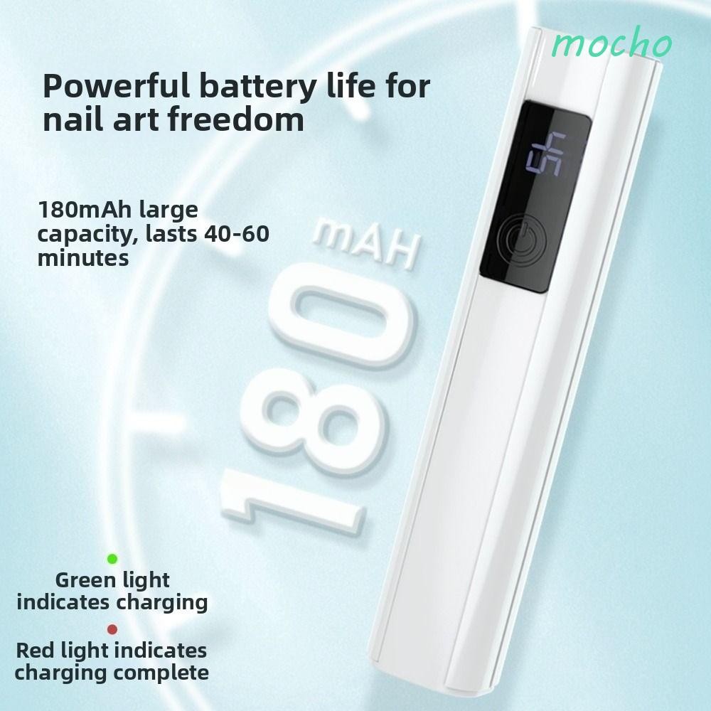 MOCHO โคมไฟเล็บ LED, 45s Timer Quick Drying Mini เครื่องเป่าเล็บแสง, Professional Single Finger แบบพ