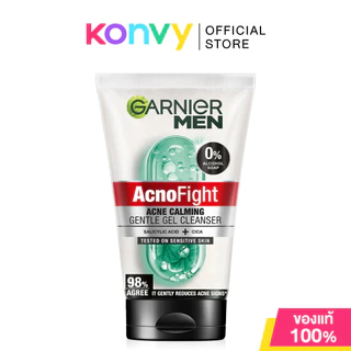 Garnier Men Acnofight Anti-Acne Scrub In Foam 100ml โฟมล้างหน้าสำหรับผู้ชาย.