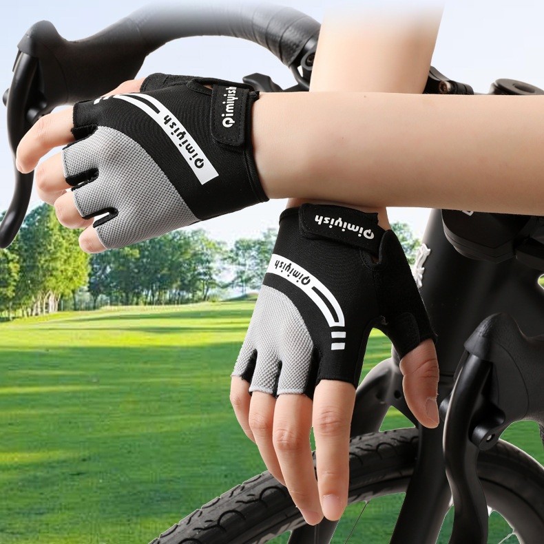 ถุงมือกีฬายิมครึ่งนิ้ว GL76025 ถุงมือกีฬา Unisex