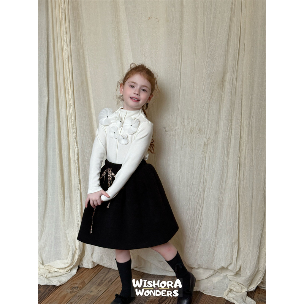 WISHORA WONDERS AW Winter DLS24077 Petal Grace blouse/skirt เสื้อผ้าเด็ก ชุดเดรสเด็กผู้หญิง