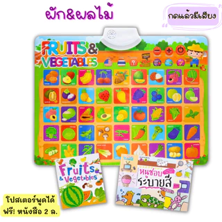 2 ชิ้นลด 50% กดแล้วมีเสียง โปสเตอร์พูดได้ กขค ABC ฟรีหนังสือ 2 เล่มและสมุดหัดคัด (ซื้อแยกชุดได้)