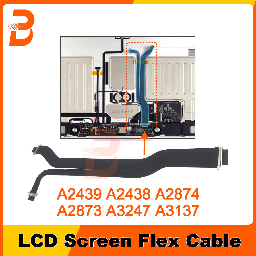 Original LCD LVDs กล้องสายเคเบิลและจอแสดงผลฝังตัวพอร์ต Flex สําหรับ iMac 24 M1 M3 M4 A2439 A2438 A28