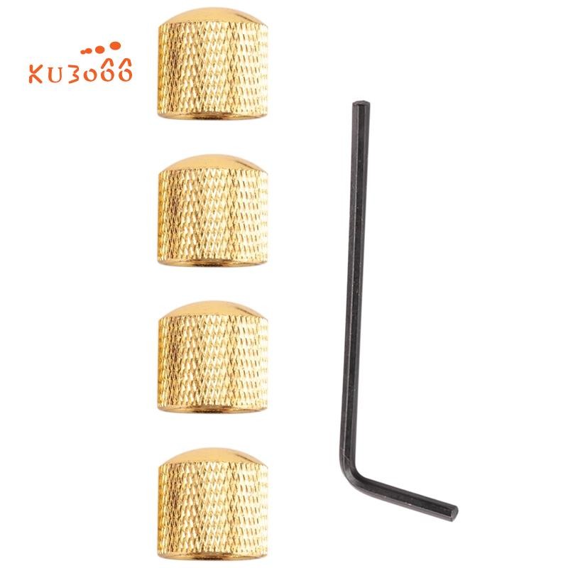4 ชิ้นโลหะ Volume Tone Dome Tone กีตาร์ปุ่มควบคุมความเร็วพร้อมสกรูสําหรับกีตาร์ไฟฟ้าหรือ