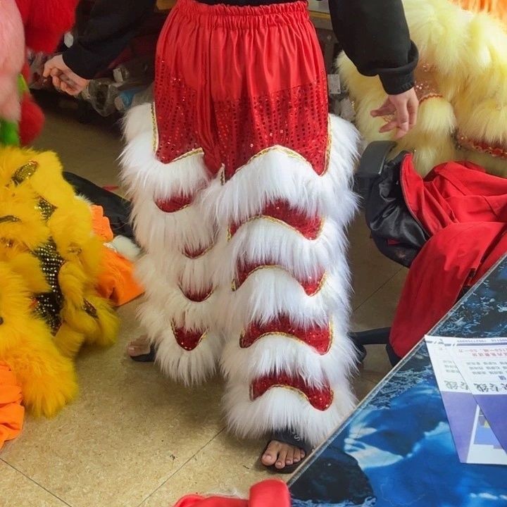 羊裤羊毛毛毛夹克外表毛毛毛毛夹克外套套装.กางเกงขนสัตว์ Lion Dance กางเกงขนสัตว์ Lion กางเกงประสิทธิภาพ Lion Head qiongha