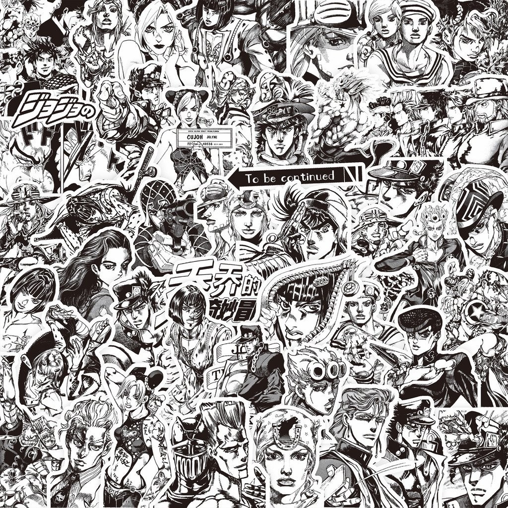 สติกเกอร์ JOJO's Bizarre Adventure ซีรีย์ Stardust Crusaders และตัวละครอนิเมะคอลเลกชัน