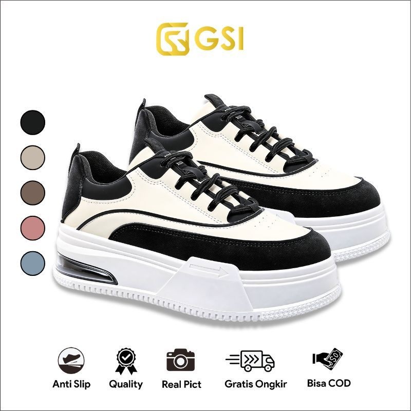 FIDERX GSI Jeno รองเท้าผ้าใบลําลองพร้อมลูกไม้ หนังสังเคราะห์ ลําลอง แถมกล่อง 1325