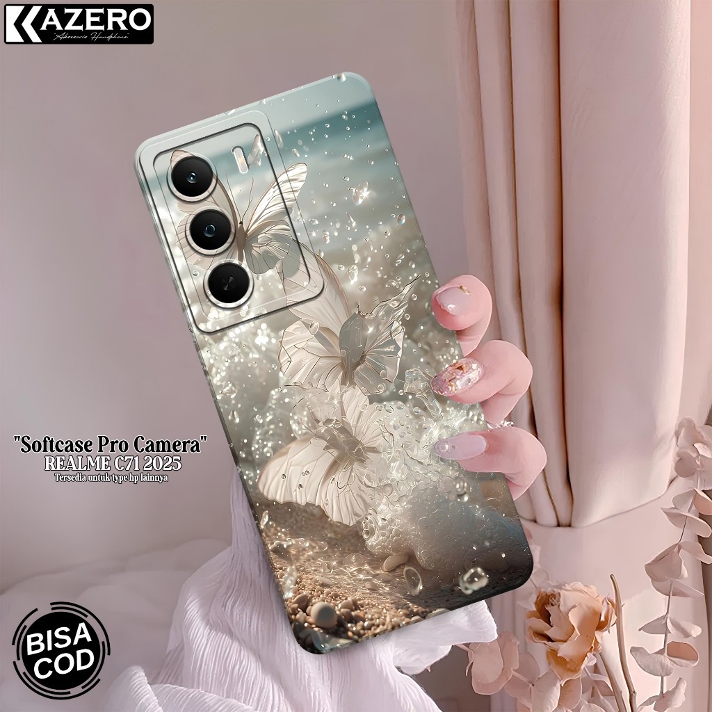 HP ใหม่ล่าสุด REALME C71 2025 Softcase - เคสแฟชั่นผีเสื้อ - เคส REALME C71 2025 - เคส Pro Camera Sil