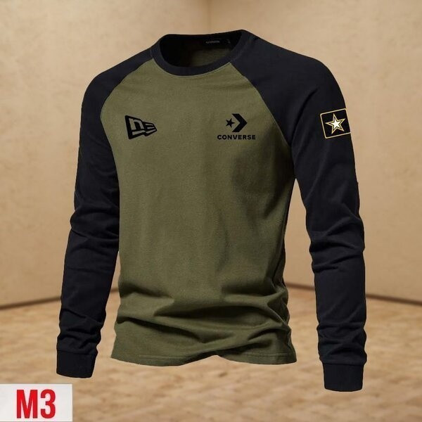 ชุดออกกำลังกายแขนยาวสำหรับผู้ชาย Dri Fit ดีไซน์บีบอัด สบายขณะสวมใส่-AN031